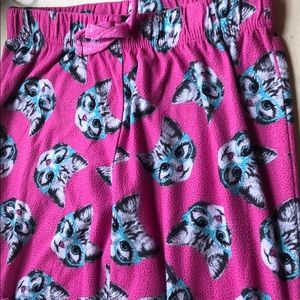 Cat wearing glasses pj bottoms